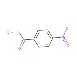 O=C(CBr)c1ccc([N+](=O)[O-])cc1 ZINC000000047515