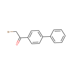 O=C(CBr)c1ccc(-c2ccccc2)cc1 ZINC000000119246