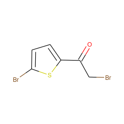 O=C(CBr)c1ccc(Br)s1 ZINC000002381177