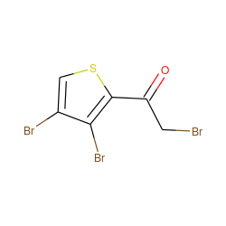 O=C(CBr)c1scc(Br)c1Br ZINC000002511029