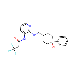 O=C(CC(F)(F)F)Nc1cccnc1NCC1CCC(O)(c2ccccc2)CC1 ZINC000028818983