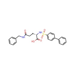 O=C(CC[C@H](NS(=O)(=O)c1ccc(-c2ccccc2)cc1)C(=O)O)NCc1ccccc1 ZINC000653833457