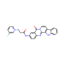 O=C(CC[n+]1cccc(F)c1)Nc1ccc2nc3c4[nH]c5ccccc5c4ccn3c(=O)c2c1 ZINC000096258327