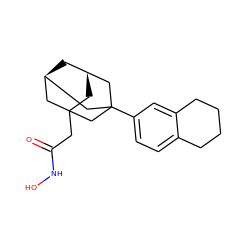 O=C(CC12C[C@@H]3C[C@H](C1)CC(c1ccc4c(c1)CCCC4)(C3)C2)NO ZINC000095589136