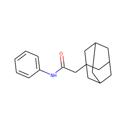 O=C(CC12CC3CC(CC(C3)C1)C2)Nc1ccccc1 ZINC000006338493