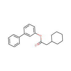 O=C(CC1CCCCC1)Oc1cccc(-c2ccccc2)c1 ZINC000040379329