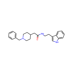 O=C(CC1CCN(Cc2ccccc2)CC1)NCCc1c[nH]c2ccccc12 ZINC000653882150