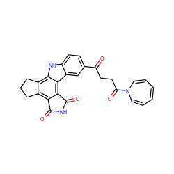 O=C(CCC(=O)N1C=CC=CC=C1)c1ccc2[nH]c3c4c(c5c(c3c2c1)C(=O)NC5=O)CCC4 ZINC000082157940