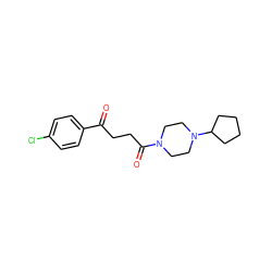 O=C(CCC(=O)N1CCN(C2CCCC2)CC1)c1ccc(Cl)cc1 ZINC000026721788