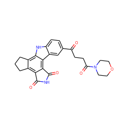 O=C(CCC(=O)N1CCOCC1)c1ccc2[nH]c3c4c(c5c(c3c2c1)C(=O)NC5=O)CCC4 ZINC000082158241