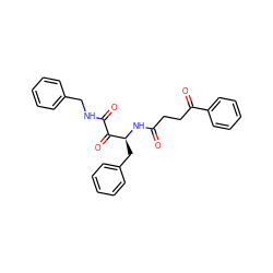 O=C(CCC(=O)c1ccccc1)N[C@@H](Cc1ccccc1)C(=O)C(=O)NCc1ccccc1 ZINC000040878628