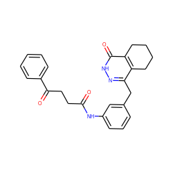 O=C(CCC(=O)c1ccccc1)Nc1cccc(Cc2n[nH]c(=O)c3c2CCCC3)c1 ZINC000167328409