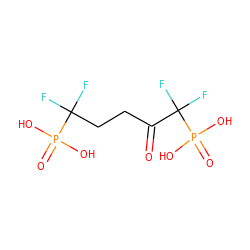 O=C(CCC(F)(F)P(=O)(O)O)C(F)(F)P(=O)(O)O ZINC000013556042