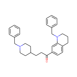 O=C(CCC1CCN(Cc2ccccc2)CC1)c1ccc2c(c1)N(Cc1ccccc1)CCC2 ZINC000013737855