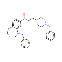 O=C(CCC1CCN(Cc2ccccc2)CC1)c1ccc2c(c1)N(Cc1ccccc1)CCCC2 ZINC000013737859