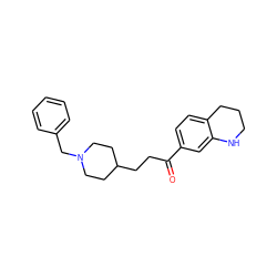 O=C(CCC1CCN(Cc2ccccc2)CC1)c1ccc2c(c1)NCCC2 ZINC000013737853