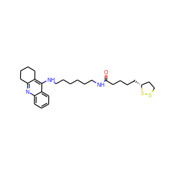 O=C(CCCC[C@@H]1CCSS1)NCCCCCCNc1c2c(nc3ccccc13)CCCC2 ZINC000013607679