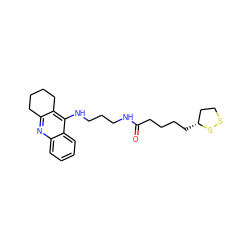 O=C(CCCC[C@@H]1CCSS1)NCCCNc1c2c(nc3ccccc13)CCCC2 ZINC000013607662