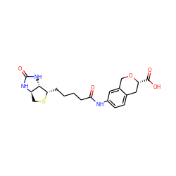 O=C(CCCC[C@@H]1SC[C@H]2NC(=O)N[C@@H]21)Nc1ccc2c(c1)CO[C@H](C(=O)O)C2 ZINC000043012332