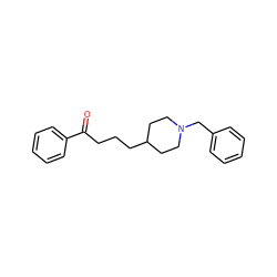 O=C(CCCC1CCN(Cc2ccccc2)CC1)c1ccccc1 ZINC000003814272