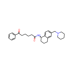 O=C(CCCCC(=O)c1ccccc1)N[C@@H]1CCCc2cc(CN3CCCCC3)ccc21 ZINC000072128511