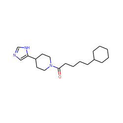 O=C(CCCCC1CCCCC1)N1CCC(c2cnc[nH]2)CC1 ZINC000001537834