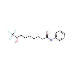 O=C(CCCCCCC(=O)C(F)(F)F)Nc1ccccc1 ZINC000001553046