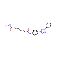 O=C(CCCCCCC(=O)Nc1ccc(-c2cn(-c3ccccc3)nn2)cc1)NO ZINC000029069638