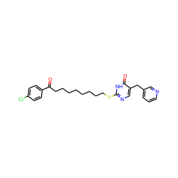 O=C(CCCCCCCCSc1ncc(Cc2cccnc2)c(=O)[nH]1)c1ccc(Cl)cc1 ZINC000027314528