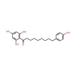 O=C(CCCCCCCCc1ccc(O)cc1)c1c(O)cc(O)cc1O ZINC000653858783