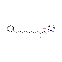 O=C(CCCCCCCCc1ccccc1)c1nc2ncccc2o1 ZINC000028135897