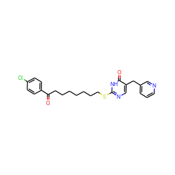 O=C(CCCCCCCSc1ncc(Cc2cccnc2)c(=O)[nH]1)c1ccc(Cl)cc1 ZINC000027311766