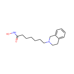 O=C(CCCCCCN1CCc2ccccc2C1)NO ZINC000143420292