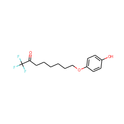 O=C(CCCCCCOc1ccc(O)cc1)C(F)(F)F ZINC000115390282