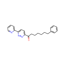 O=C(CCCCCCc1ccccc1)c1ccc(-c2ccccn2)nn1 ZINC000040917446