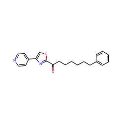 O=C(CCCCCCc1ccccc1)c1nc(-c2ccncc2)co1 ZINC000040861512