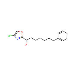 O=C(CCCCCCc1ccccc1)c1nc(Cl)co1 ZINC000040393572