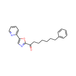 O=C(CCCCCCc1ccccc1)c1ncc(-c2ccccn2)o1 ZINC000003949004