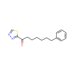 O=C(CCCCCCc1ccccc1)c1nncs1 ZINC000040916071