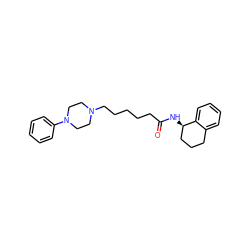 O=C(CCCCCN1CCN(c2ccccc2)CC1)N[C@@H]1CCCc2ccccc21 ZINC000013586577