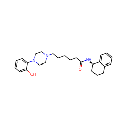 O=C(CCCCCN1CCN(c2ccccc2O)CC1)N[C@@H]1CCCc2ccccc21 ZINC000013586569