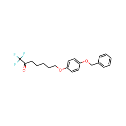 O=C(CCCCCOc1ccc(OCc2ccccc2)cc1)C(F)(F)F ZINC000115388102