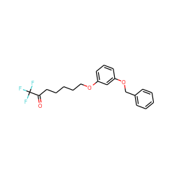 O=C(CCCCCOc1cccc(OCc2ccccc2)c1)C(F)(F)F ZINC000115388098