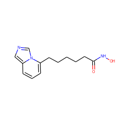 O=C(CCCCCc1cccc2cncn12)NO ZINC000029414648