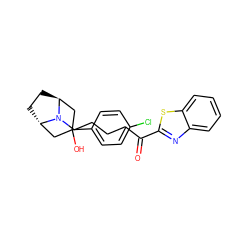 O=C(CCCCN1[C@H]2CC[C@H]1CC(O)(c1ccc(Cl)cc1)C2)c1nc2ccccc2s1 ZINC000215455248