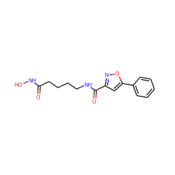 O=C(CCCCNC(=O)c1cc(-c2ccccc2)on1)NO ZINC000040875944