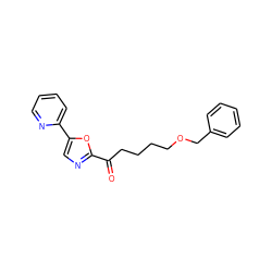 O=C(CCCCOCc1ccccc1)c1ncc(-c2ccccn2)o1 ZINC000014980047