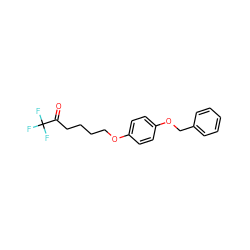 O=C(CCCCOc1ccc(OCc2ccccc2)cc1)C(F)(F)F ZINC000115389543