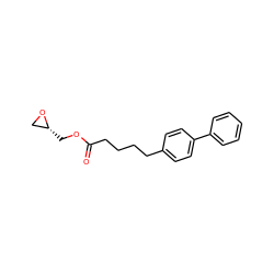 O=C(CCCCc1ccc(-c2ccccc2)cc1)OC[C@@H]1CO1 ZINC000084614950