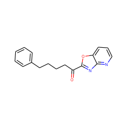 O=C(CCCCc1ccccc1)c1nc2ncccc2o1 ZINC000040874004